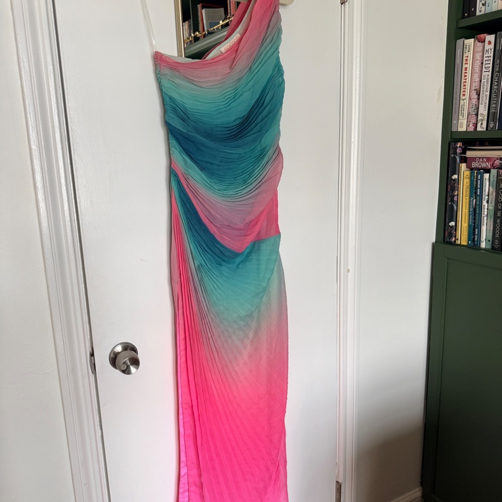 Rococo Sand Luca Ombré Pleated One-shoulder dress - M - Picture 3 of 8